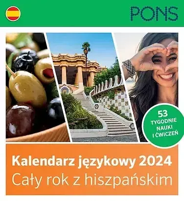 Kalendarz językowy 2024 cały rok z hiszpańskim pons