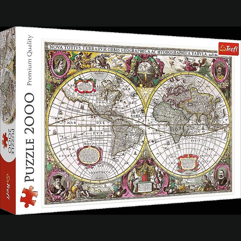 Puzzle 2000 mapa ziemi 27095