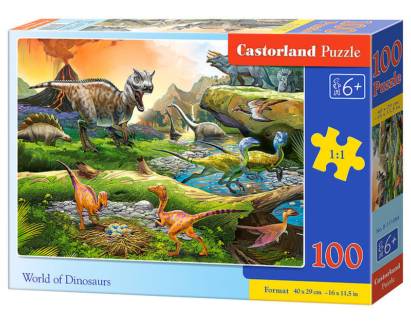 Puzzle 100 świat dinozaurów