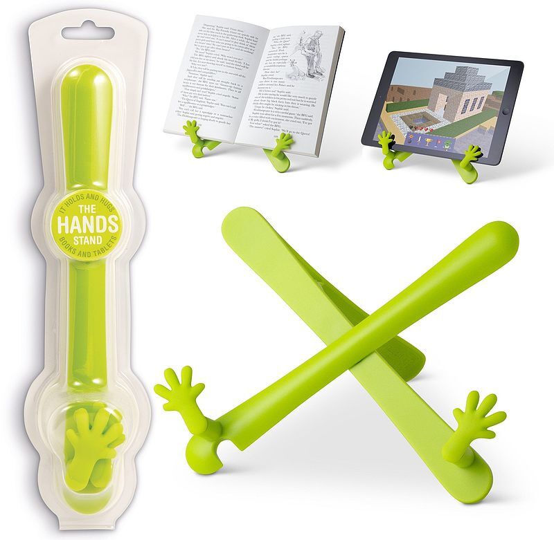 Hands stand lime - uchwyt do książki / tabletu - zielony