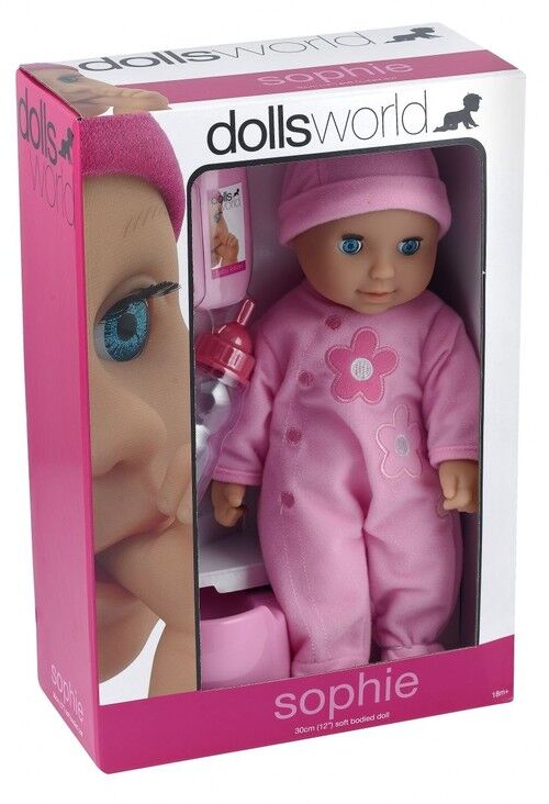 Lalka bobas 30 cm Sophie różowa