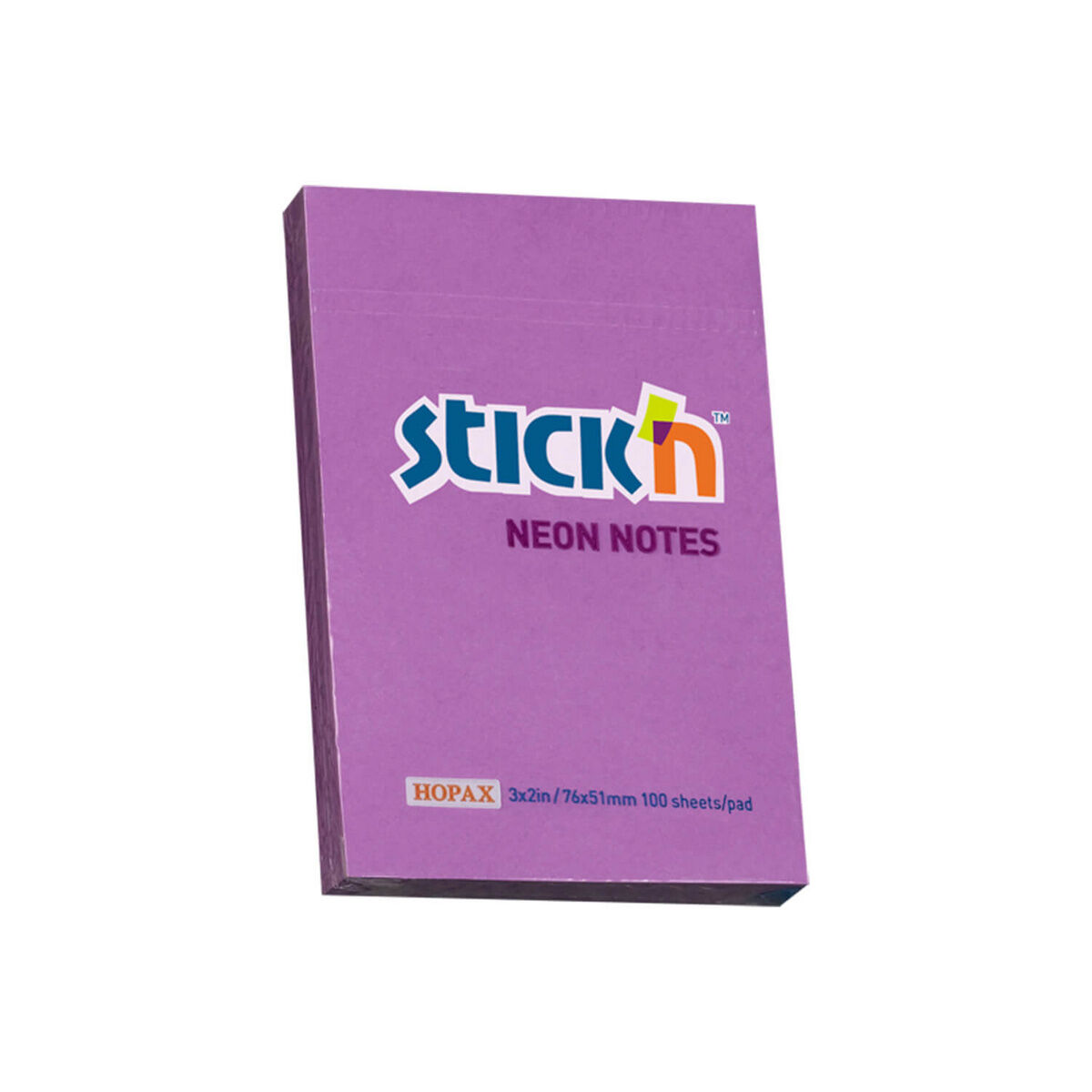 Notes samoprzylepny 76x51 mm fioletowy neon 100 kartek