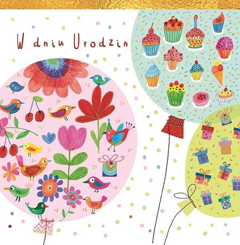 Karnet kw balony pattern