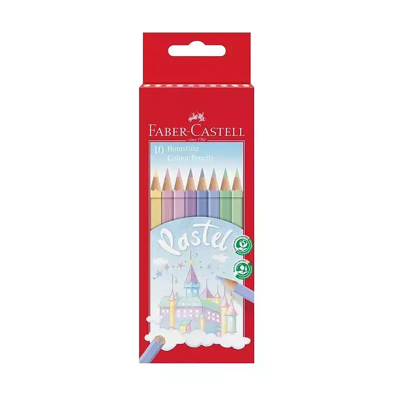 Kredki zamek pastel 10 kol. Faber-castell