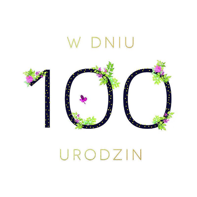 Karnet swarovski kwadrat cl18100_po urodziny 100