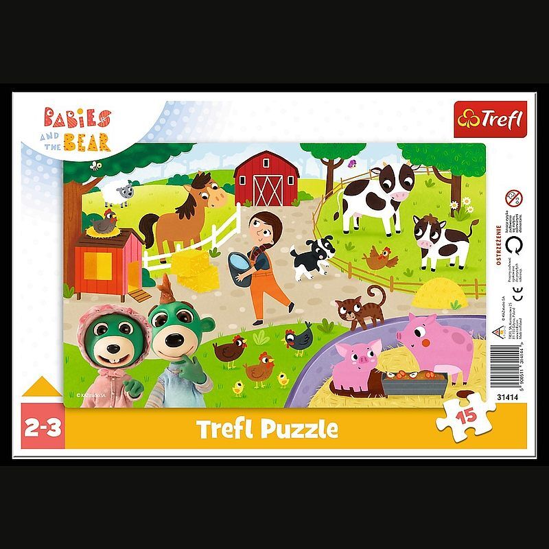 Puzzle 15 ramkowe urocze bobaski 3