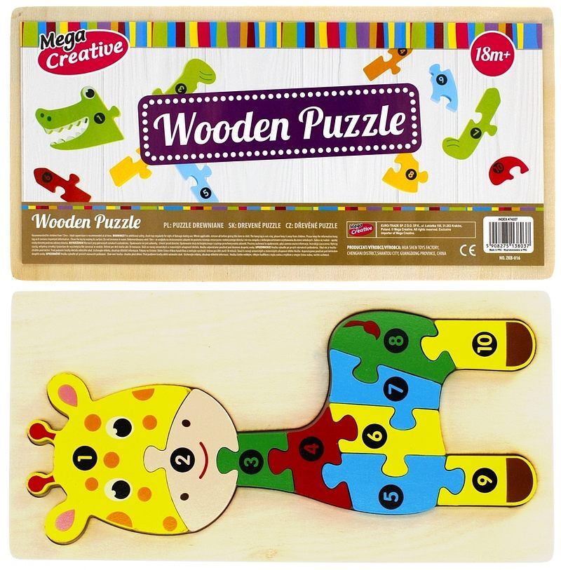 Układanka drew żyrafa wood