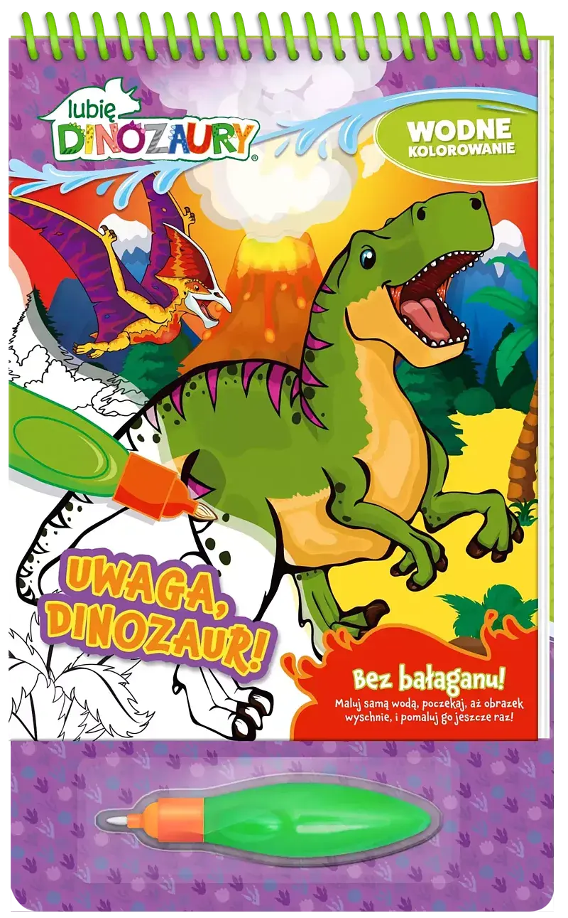 Lubię Dinozaury. Wodne kolorowanie cz. 4 Uwaga, Dinozaur!