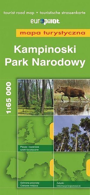 Kampinoski Park Narodowy. Mapa turystyczna w skali 1:65 000. Europilot