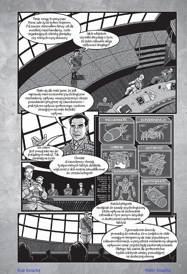 Zasady wywierania wpływu na ludzi - Teoria i praktyka. Komiks