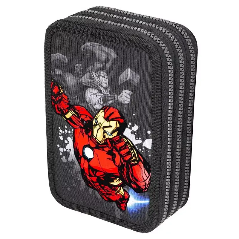 Piórnik 3-komorowy z wyposażeniem  coolpack disney core jumper 3 avengers