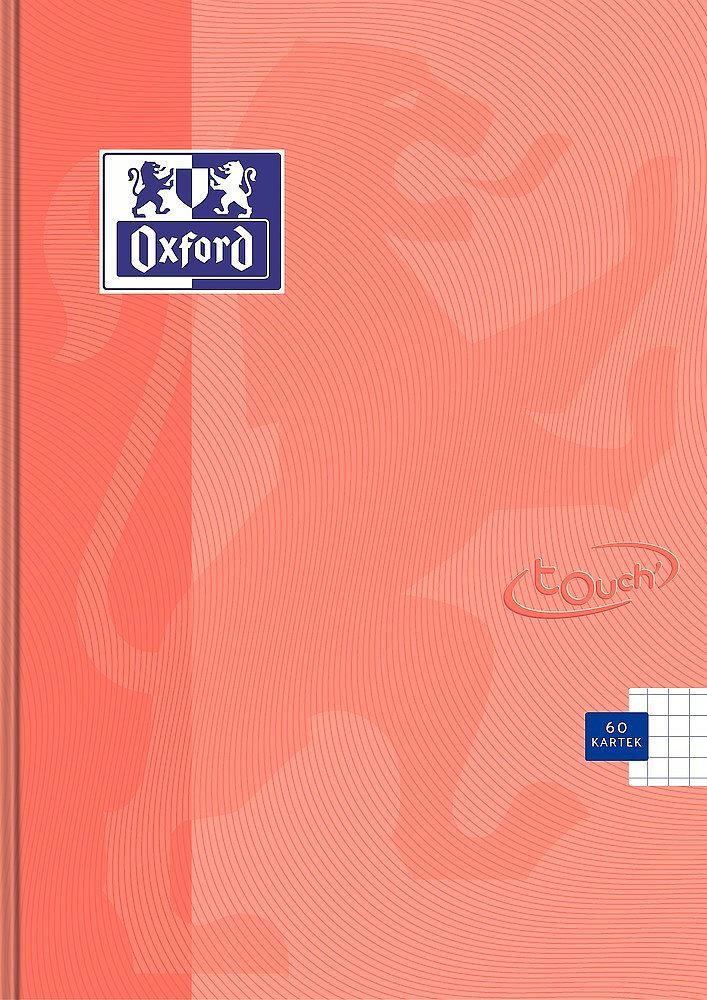 Brulion mo oxford touch pastel a5 60k 90g k5m koralowy kratka z marginesem