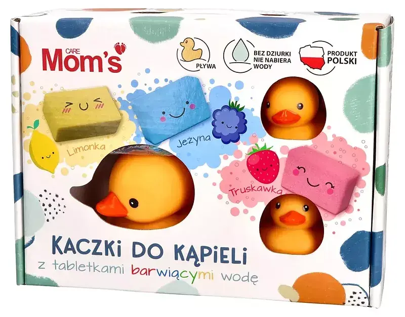Kaczki do kąpieli z tabletkami barwiącymi wodę