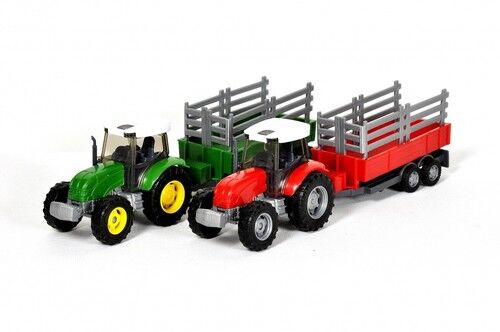 Teama Traktor + naczepa 1:31 ver.2 czerwony