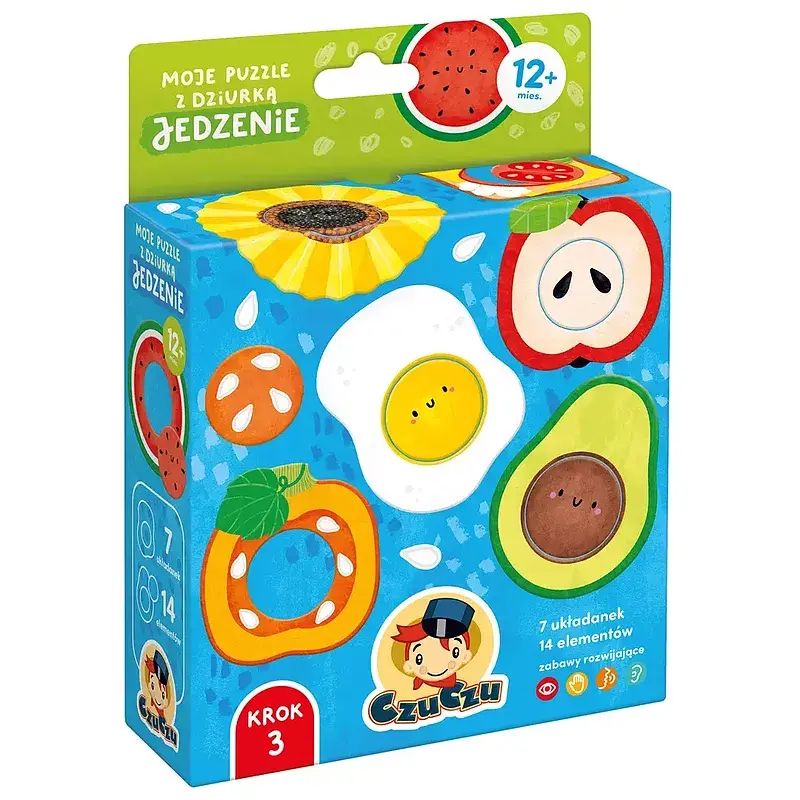 CzuCzu Moje puzzle z dziurką Jedzenie 12 mies.+