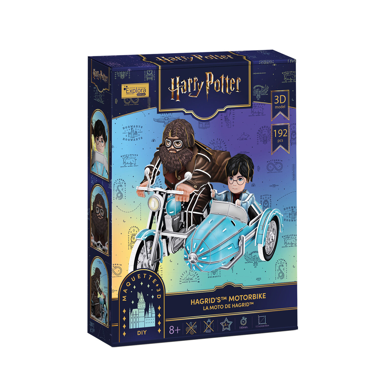Puzzle 192 3D Harry Potter Motocykl Hagrida