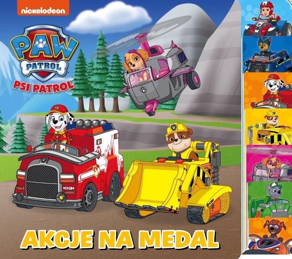 Akcje na medal. Książka z registrami. Psi Patrol