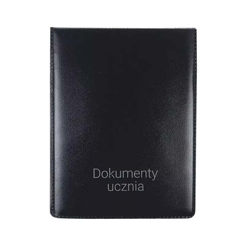 Okładka pionowa na dokumenty ucznia czarna