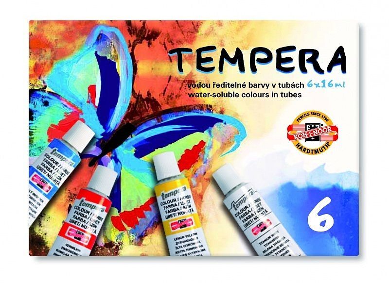 Farby koh-i-noor tempera 162547 6 kolorów 16ml