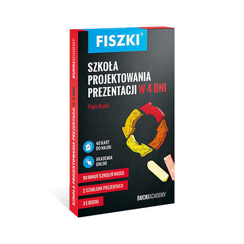 Fiszki Szkoła projektowania prezentacji w 4 dni