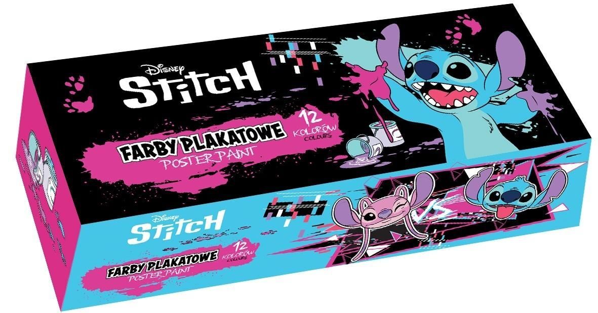Farby plakatowe Stitch black 12x20ml