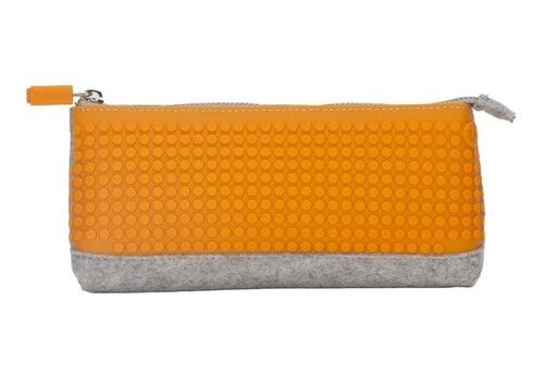 Piórnik tuba Pixelbags szaro-pomarańczowy