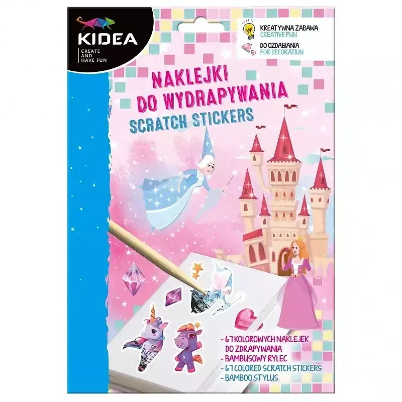 Naklejki do wydrapywania magiczny świat kidea