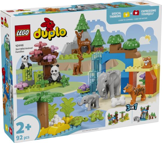LEGO Duplo Town Rodziny dzikich zwierząt 3w1 10446