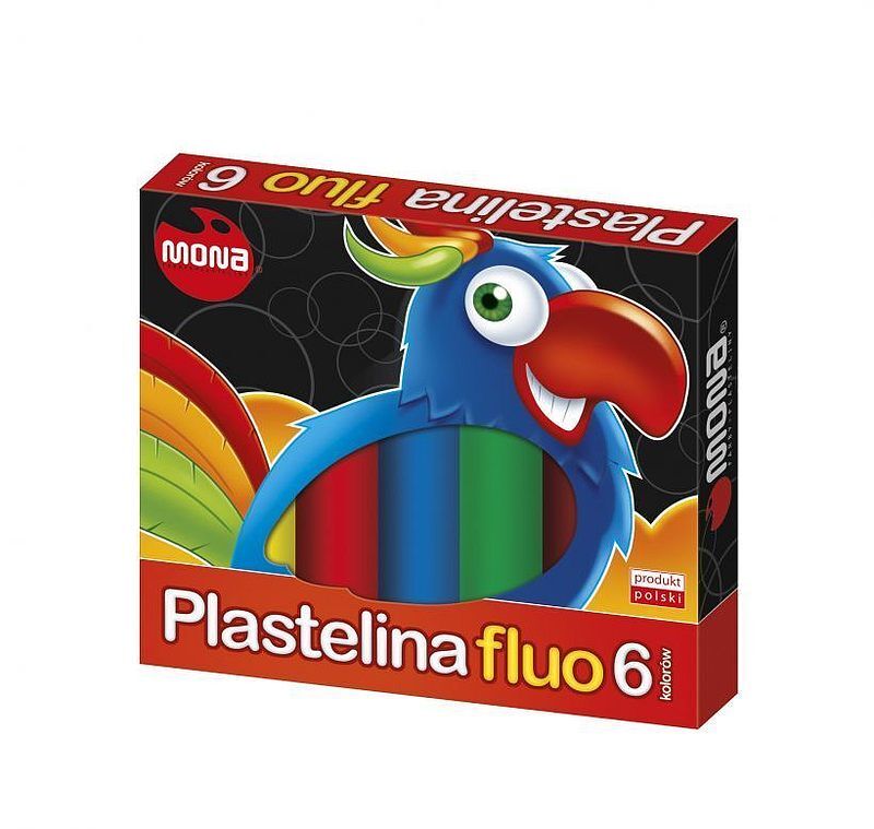Plastelina fluorescencyjna mona 6 kolorów