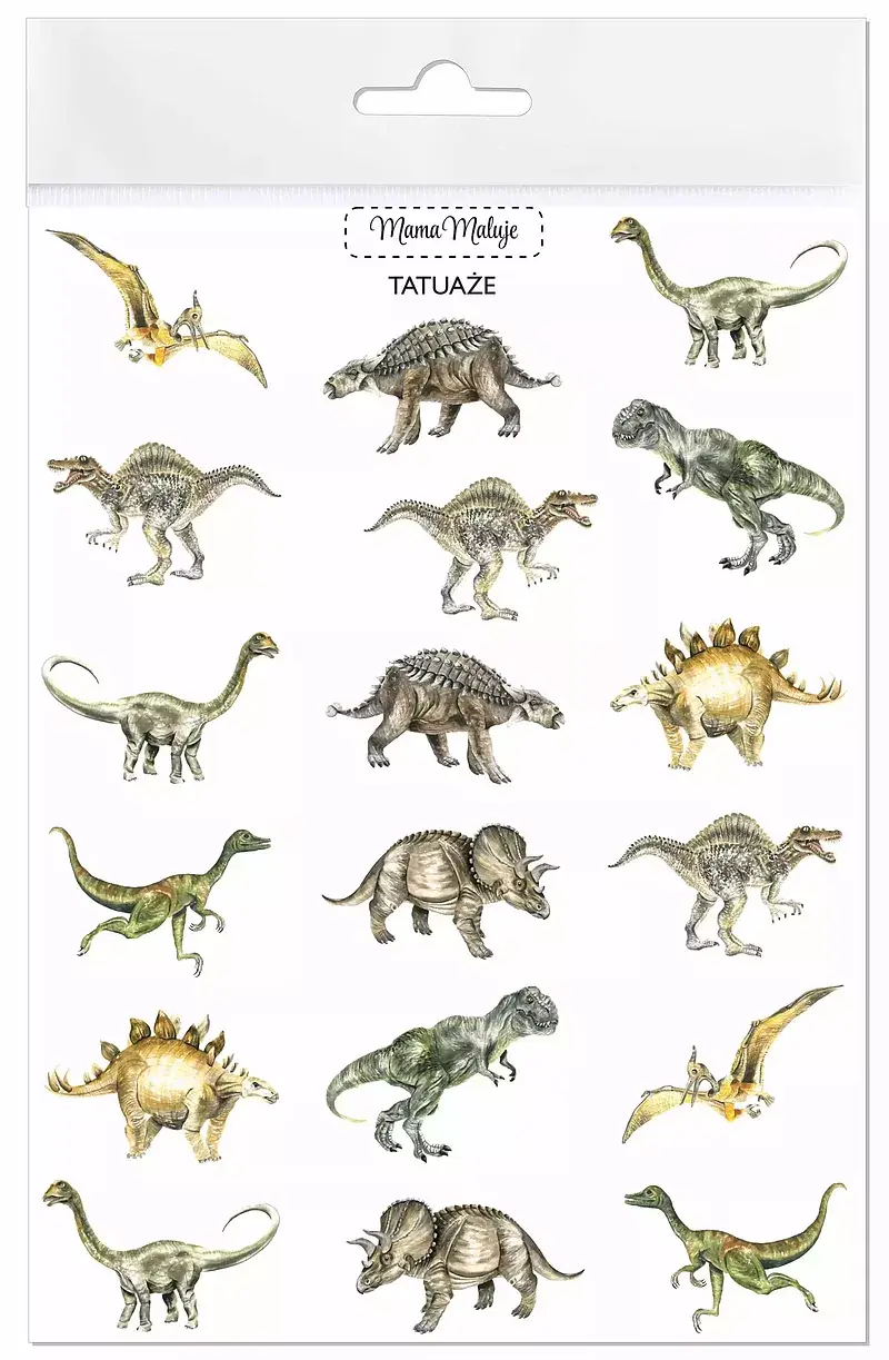 Tatuaże zmywalne dinozaury