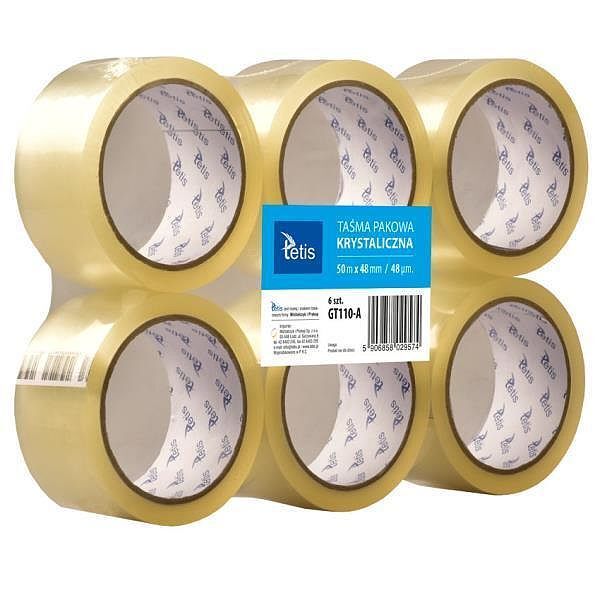 Taśma pakowa krystaliczna 48mmx50m 6 rolek