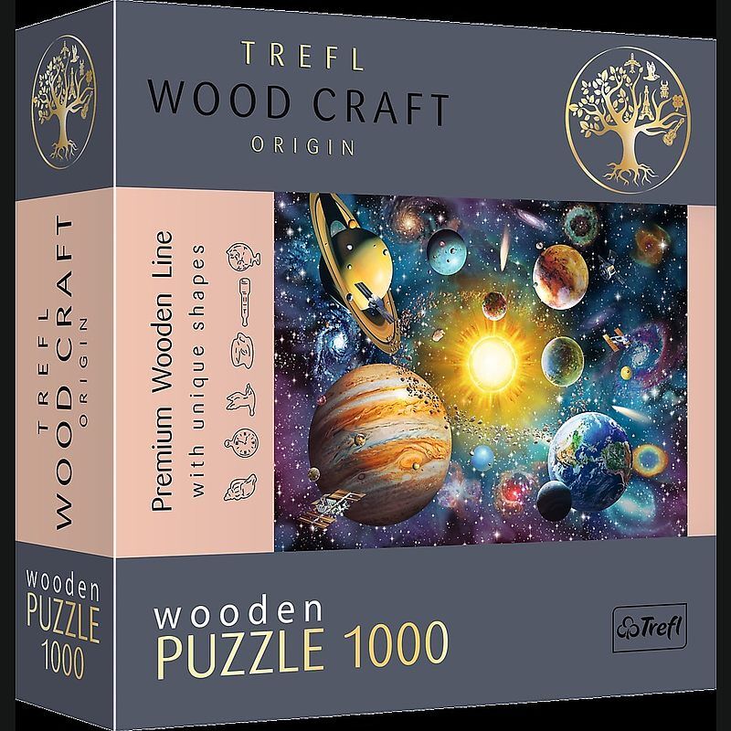 Puzzle 1000 drewniane podróż po układzie słonecznym 20177