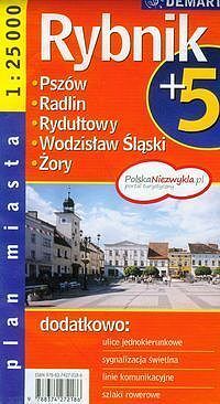 Rybnik +5. Plan miasta skali 1:25 000