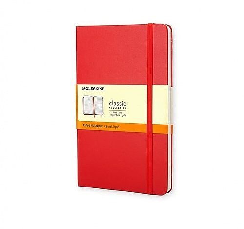 Notes L Moleskine Classic w linie czerwony