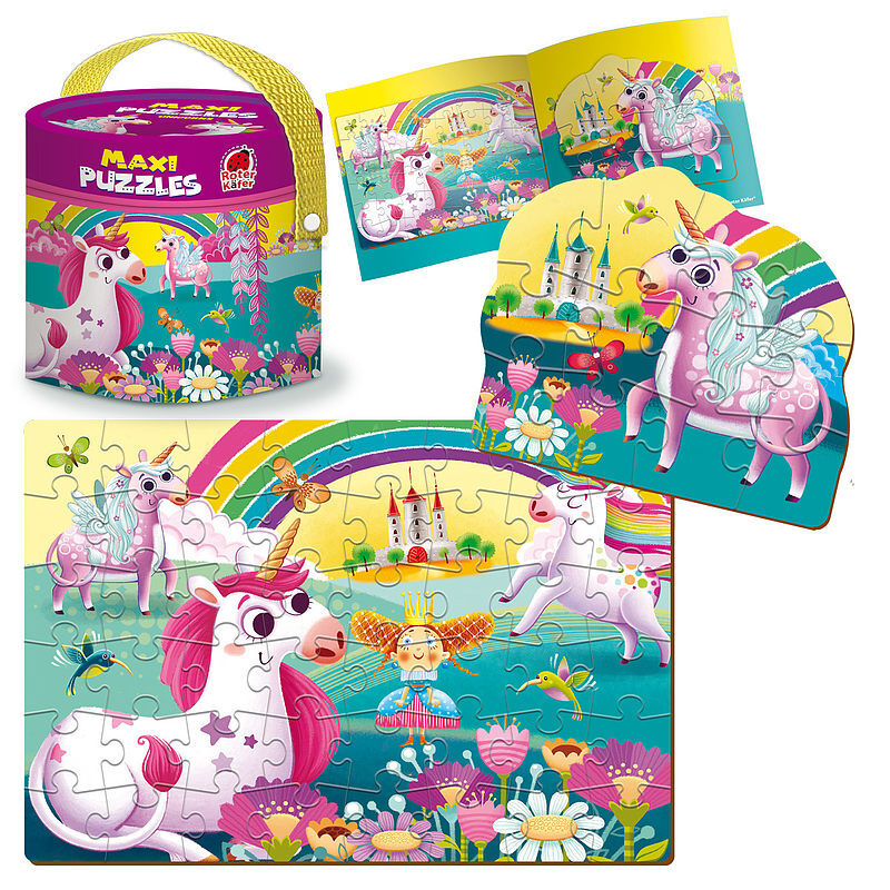 Puzzle 2w1 maxi jednorożce rk1080-03