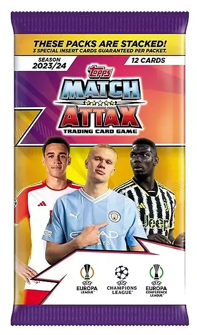 Uefa champions league match attax 2023/24 saszetka z kartami 1 szt. Mix