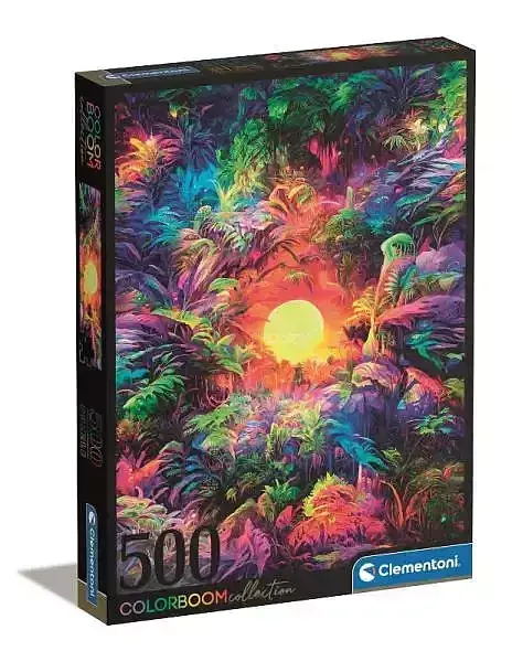 Puzzle 500 color boom psychedelic jungle sunrise 35518