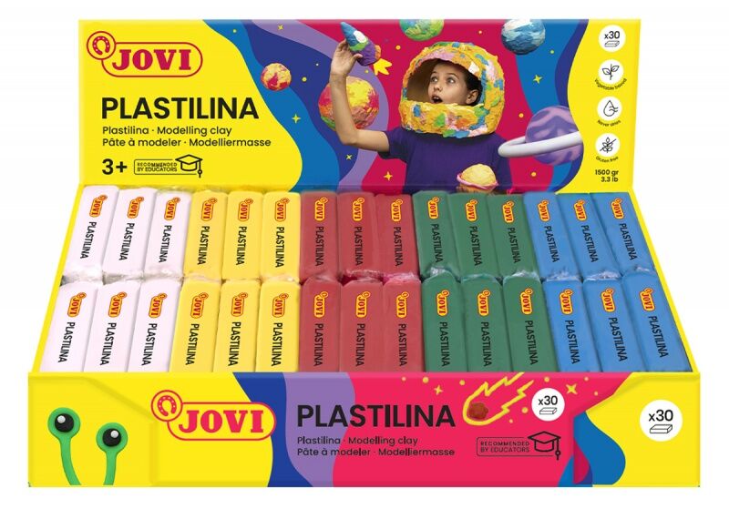 Display plasteliny JOVI 30x50g 6x5 kolorów mix kolorów