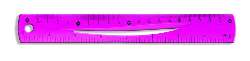 Linijka tetis 20 cm różowa