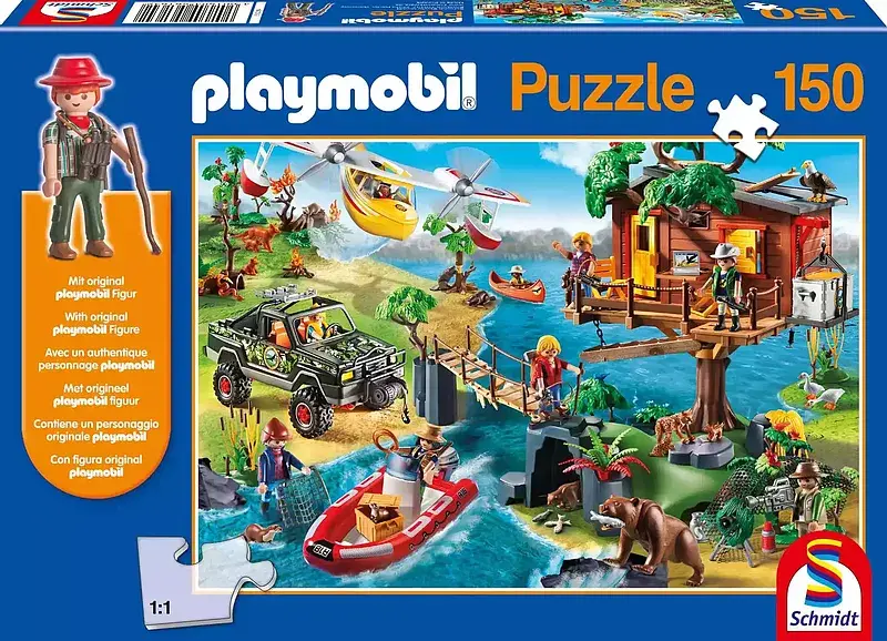Puzzle 150 playmobil domek na drzewie figurka 105803
