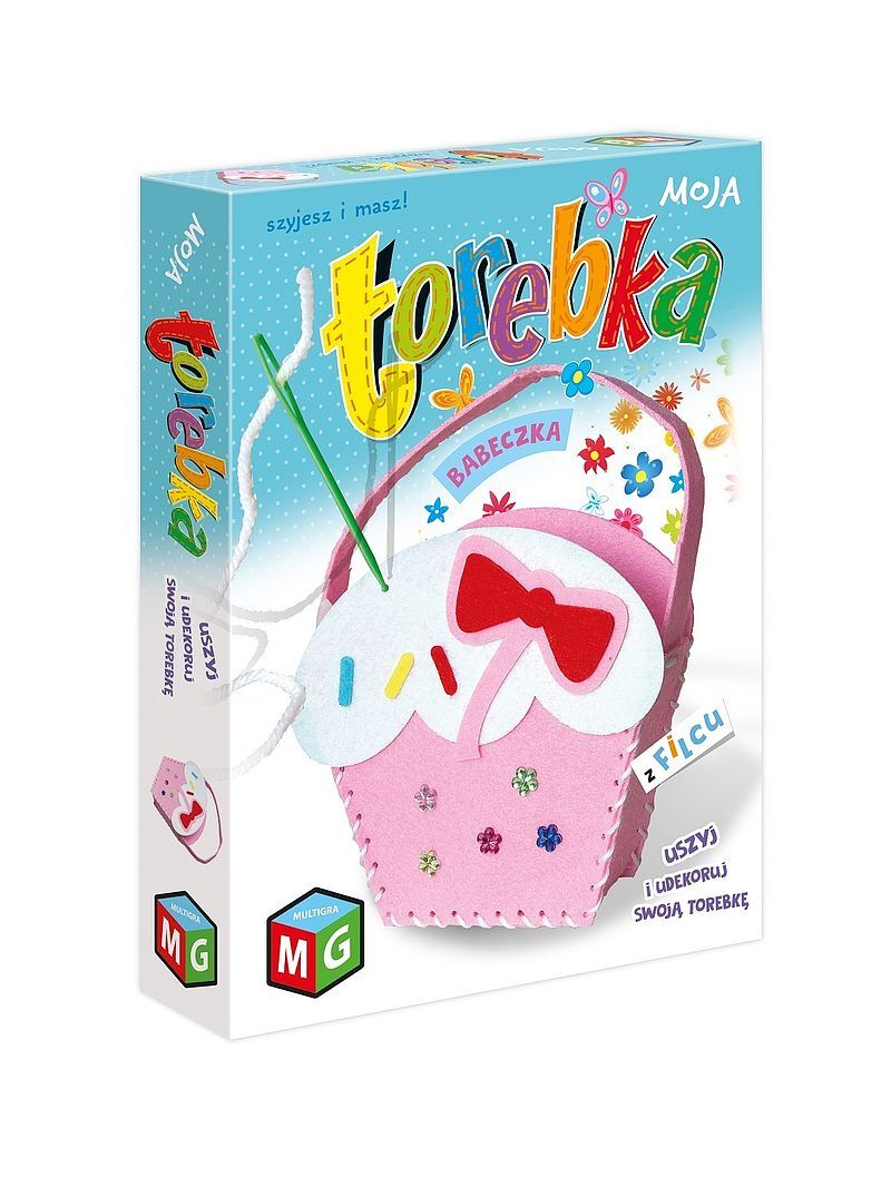 Moja torebka z filcu babeczka