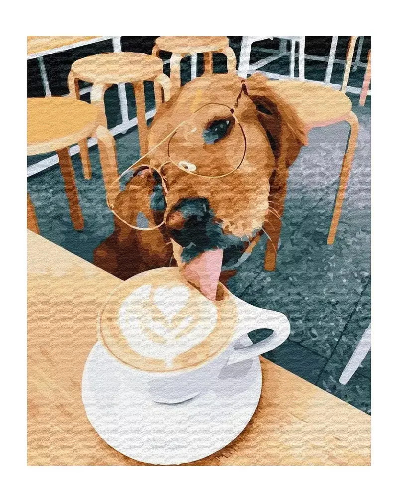 Malowanie po numerach latte dla przyjaciela