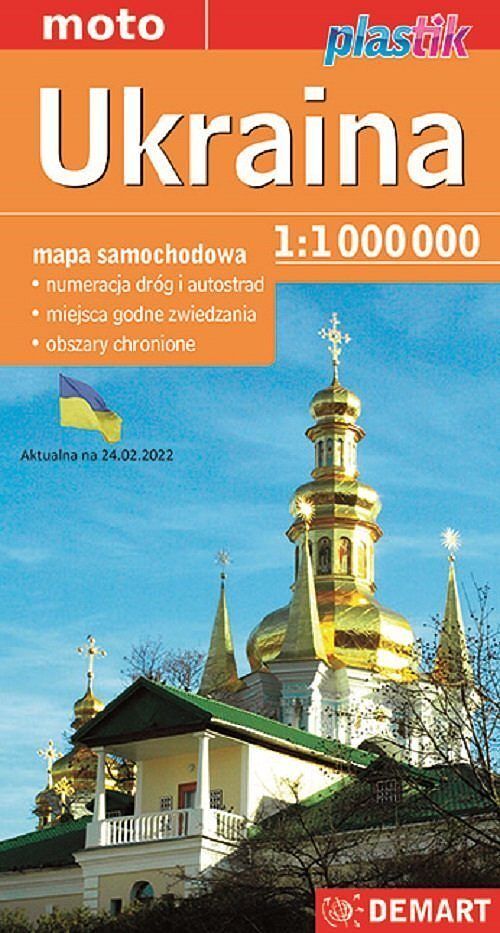 Ukraina. Mapa samochodowa Plastik w skali 1:1 000 0000