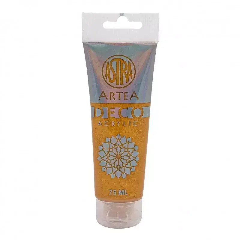 Farba akrylowa deco artea 75 ml tuba metaliczny złoty