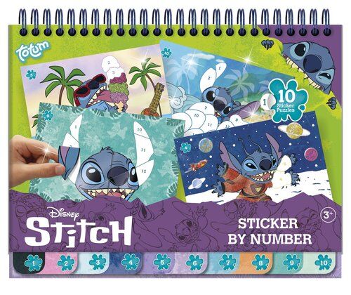 Disney Stitch naklejki wyklejanie po numerach