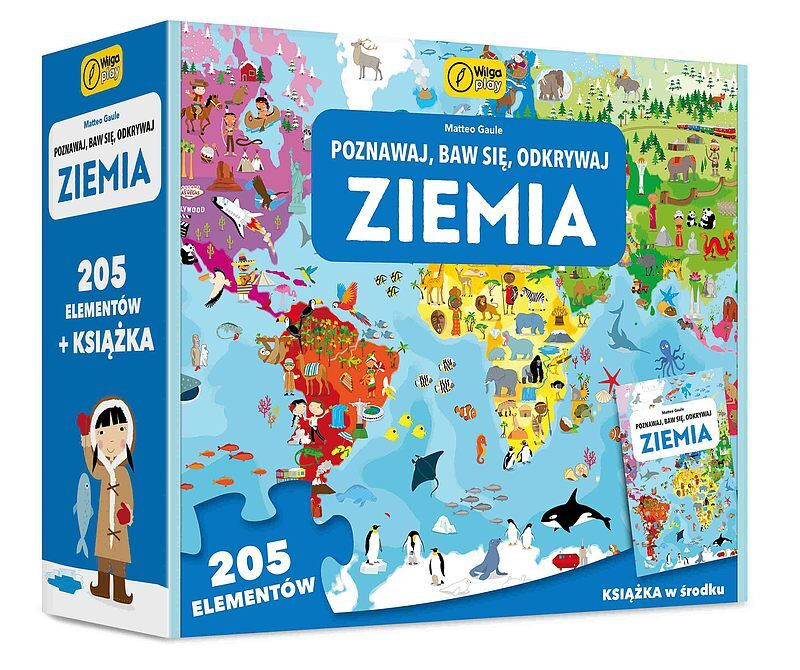 Poznawaj, baw się, odkrywaj. Ziemia. Puzzle 205 elem. + książka