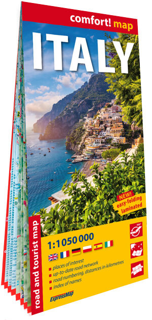 Italy road and tourist map 1:1 050 000 laminat 2025