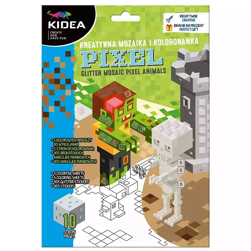 Mozaika i kolorowanka pixel kidea