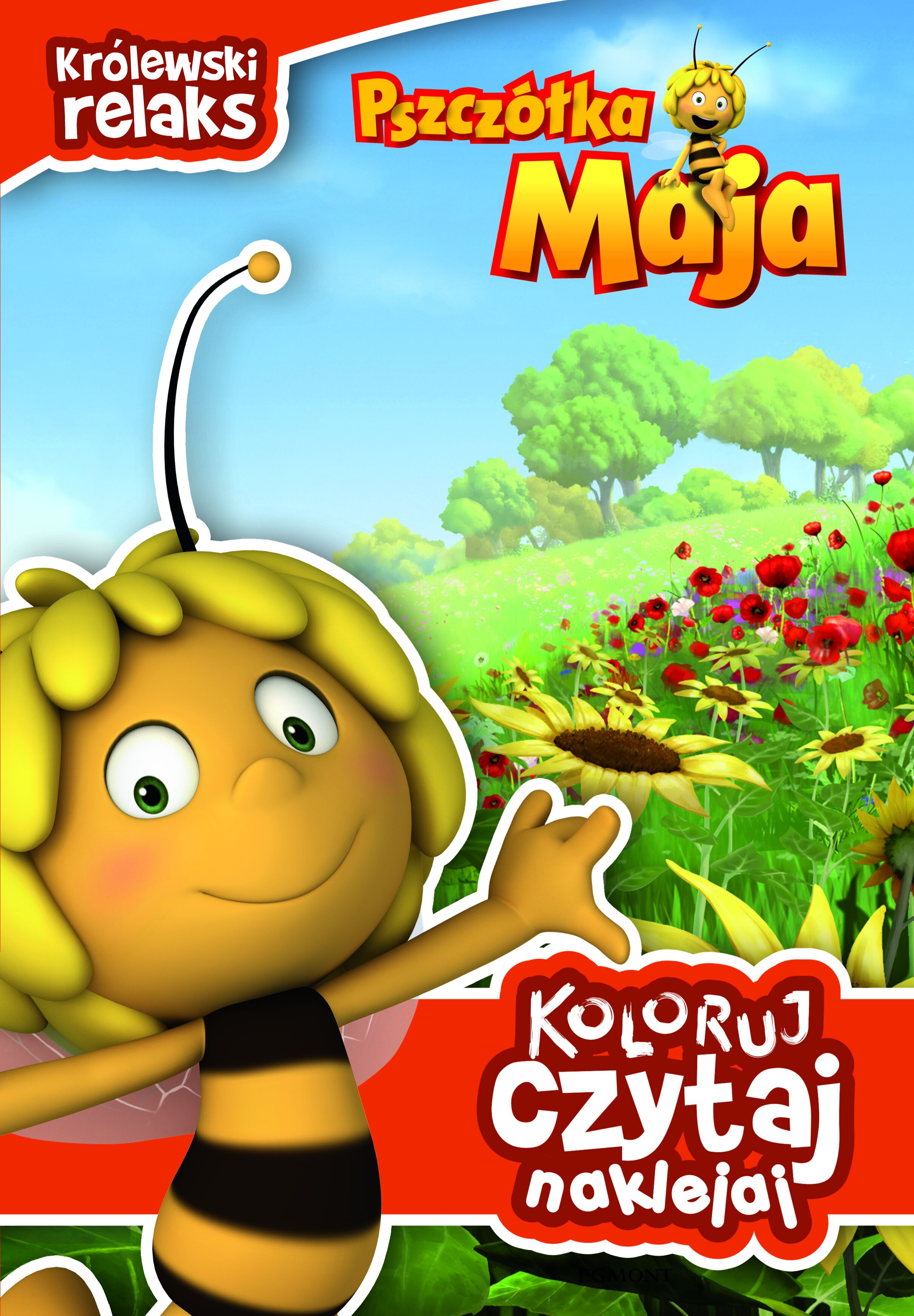 Koloruj, czytaj, naklejaj. Pszczółka maja