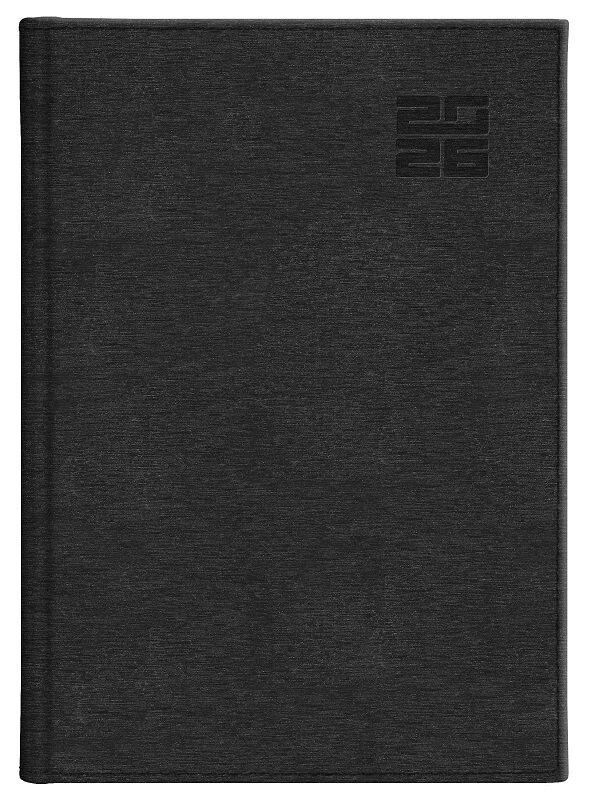 Kalendarz 2026 Aluminium Standard A5 tygodniowy z notesem czarny